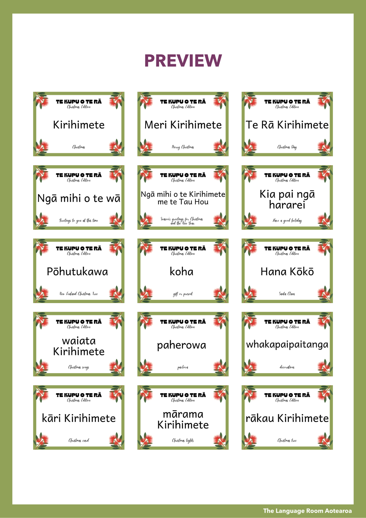 Te Reo Māori | Kupu o te rā | Christmas Edition