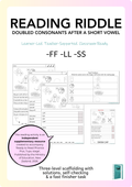 English | Reading Riddle - Set 1 [-ff, -ll, -ss]