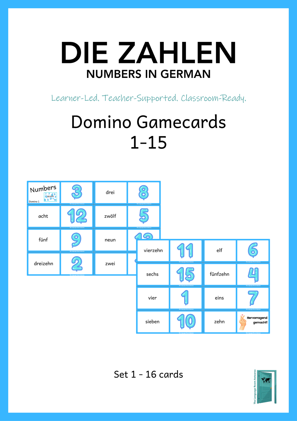 German Numbers | Domino 1-15