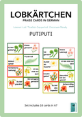 German Praise Cards | Lobkärtchen Putiputi