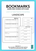 English | New words bookmarks V2