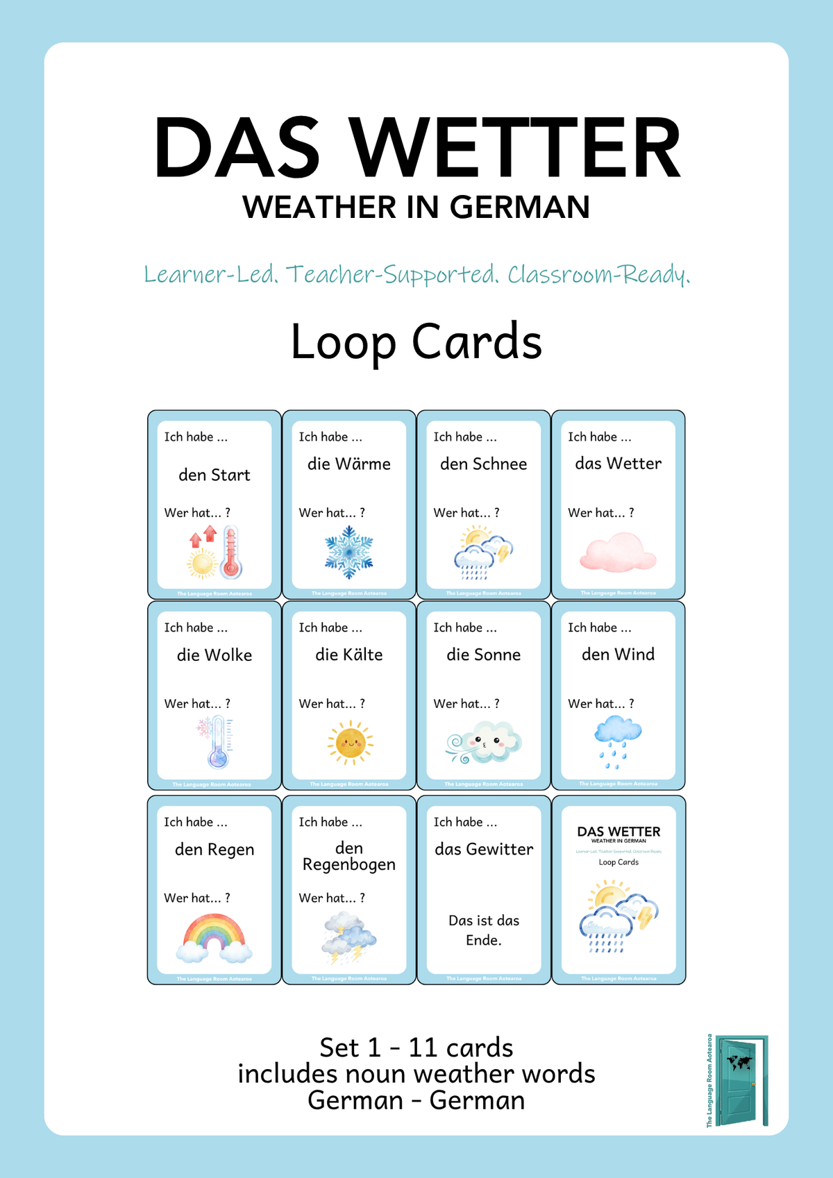 German Weather | Loop Cards (German-German)