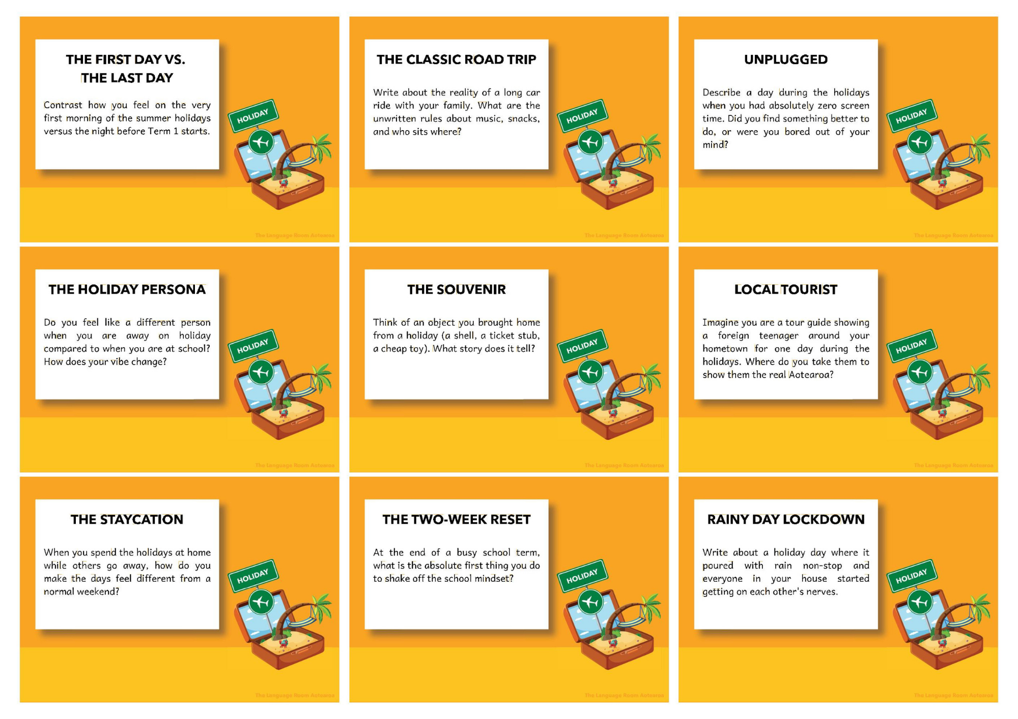 English | Diary Writing Prompts - Set 2