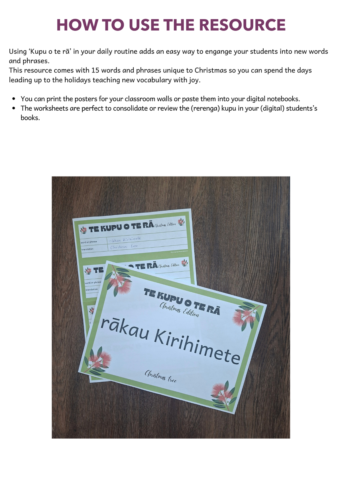 Te Reo Māori | Kupu o te rā | Christmas Edition