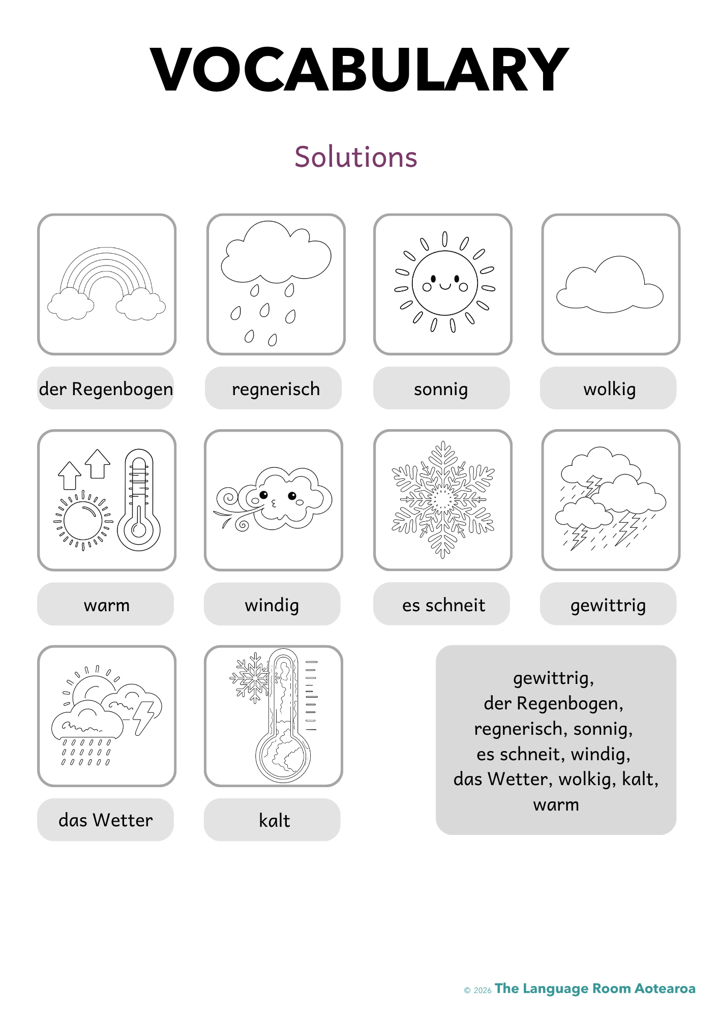 German Weather | Vocabulary