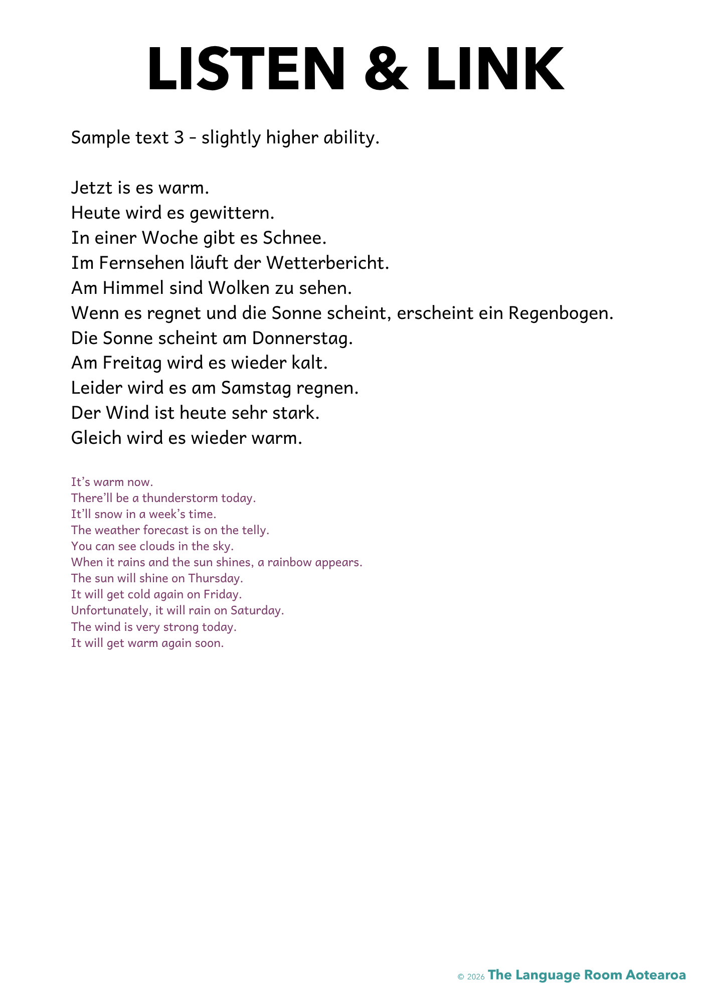 German Weather | Listen & Link