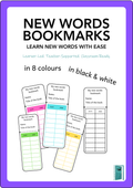 English | New words bookmarks