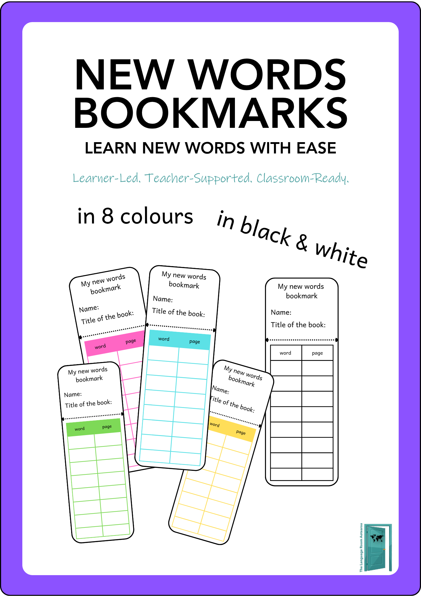 English | New words bookmarks